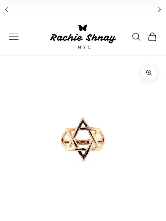 Rachie Shnay Jewelry - Rachie Shnay 14k White Gold Mazel Ring Size 7.5